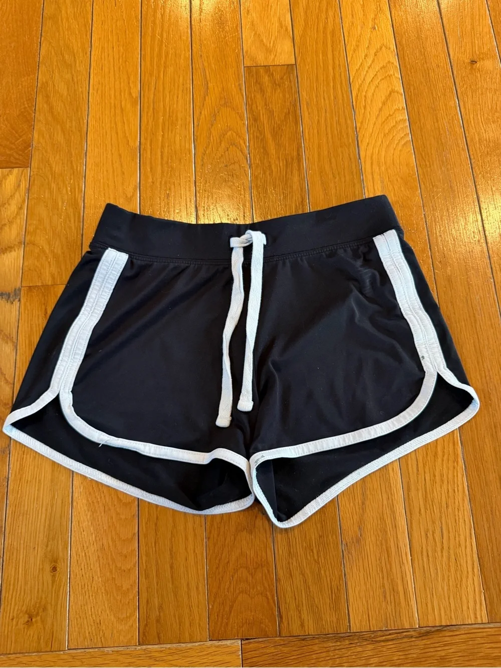 4 Justice Athletic Shorts Logo Black Gray Girls Sz 8